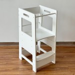 Adjustable Wooden Learning Tower Multi-Purpose Learning Stool Kitchen Helper Children's Learning Tower