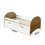 Stock Cama Montessori Single Toddler Sleep Wooden Children's Bed with Drawer Storage