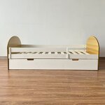 Stock Cama Montessori Single Toddler Sleep Wooden Children's Bed with Drawer Storage