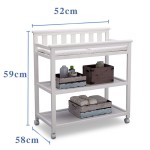 Durable Bedroom Furniture Preschooler Diaper Wooden Baby Changing Table with Storage Cabinet