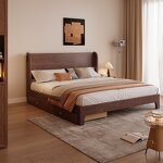 Modern Children's Wood Full Double Bed Storage Children's Frame Bed Boys Children's Bed