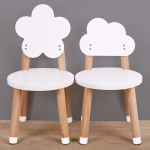 Modern Baby Nursery Table and 4 Chairs School Furniture Toddler Rabbit Flower Wooden Children's Table and Chair Set