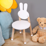 Modern Baby Nursery Table and 4 Chairs School Furniture Toddler Rabbit Flower Wooden Children's Table and Chair Set
