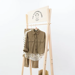 Portable Store Coat Rack Shoe Rack Clothing Store Wooden Standing Coat Rack