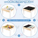 Montessori Multifunctional Detachable Tabletop Children's Learning Party Wood Sensory Activity Children's Baby Table