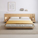 2024 Catalog Model Standard Double Extra Large Frame Latest Box Design Solid Wood Bed