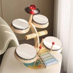 2-in-1 Sit-to-Stand Interactive Children's Wooden Montessori Educational Toy Activity Baby Walker