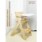 Stock Natural Wood Multifunctional Dining Children's Foldable Feeding Restaurant Baby High Chair