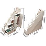 Children's Stairs Two-Tier Bed Wooden Slide Children's Girls Bed Pink Bunk Bed