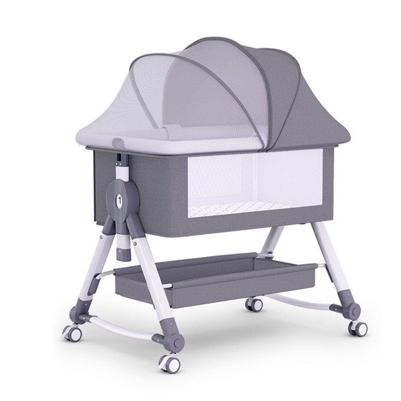 Hot Sale Multifunctional Foldable Bedside Crib Portable Newborn Bassinet Bedside Crib for Parents