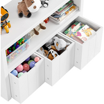 Stock Girls Furniture Small Room Play Wooden Toy Storage Toy Children's Cabinet