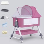Hot Sale Multifunctional Foldable Bedside Crib Portable Newborn Bassinet Bedside Crib for Parents