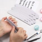 Ready Stock Dual-Side Sandpaper 100/180 Grit Nail File Emery Board Set Custom Logo Nail Pedicure Tool