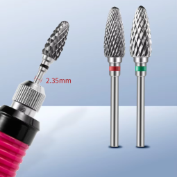 Acrylic or Gel Remover with Tapered Barrel Carbide and Stainless Steel Nail Drill Bit 3/32