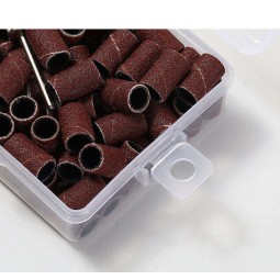 6mm Small Nail Sanding Belt Custom Logo 100/Box White 180# Mini Pink Nail Sanding Belt Nail Drill Mandrel