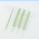 Acne Blackhead Extractor Tweezers 4 Pcs/Set Beauty Facial Health Salon Blackhead Removal Pimple Needle Tool No Reviews