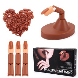 Plastic Fake Nail Tip Display Practice Finger Acrylic Nail Training Nail Beginner with Finger