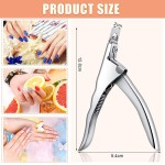 Adjustable Stainless Steel Acrylic Fake Nail Tip Cutter Cutting Edge Trimmer Manicure Tool