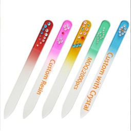 Custom Crystal Resin Crystal Glass Nail File with Box