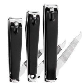 Nail Clipper Stainless Steel Black Small Portable Nail Clipper