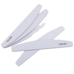 80/100/150/180/240 Grit Wholesale Dual-Side Zebra Half Moon Nail File Sandpaper