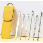 Professional 6 Pcs Ear Pick Ear Cleaner Set Ear Cleaning Tool Set with PU Case