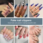 Fake Nail Cutter Acrylic Nail Cutter Rust-Proof Stainless Steel Nail Clipper Manicure Tool