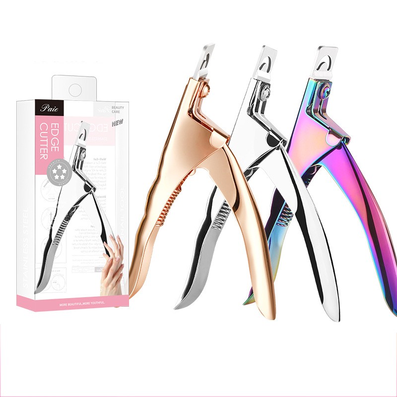 Adjustable Stainless Steel Acrylic Fake Nail Tip Cutter Cutting Edge Trimmer Manicure Tool