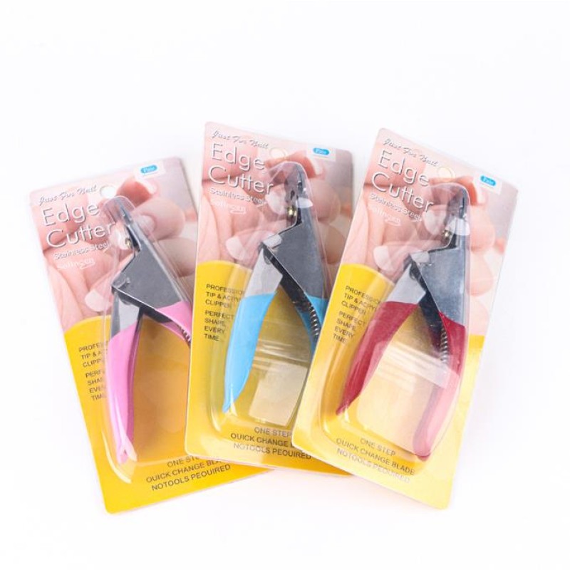 Stainless Steel Acrylic Nail Cutter Fake Artificial Nail Tip Trimmer Cutting Edge Cutter