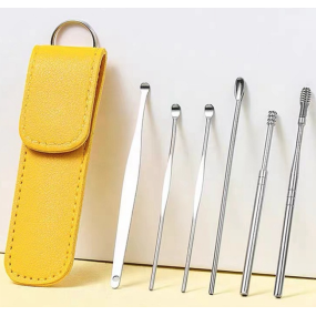6 Pcs Earwax Removal Kit Earwax Set Professional Earwax Cleaning Tool Set with Case