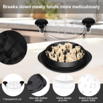 2024 New Design Portable BBQ Tools High-Quality Non-Slip Transparent Cover Ground Meat Chicken Beef Made from PP ABS PC Kitchen Use