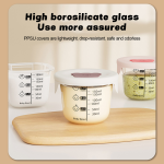 Wholesale Glass Baby Food Storage Container 180ml 6oz Baby Food Storage Jar with Lid Microwave Dishwasher Safe BPA-Free