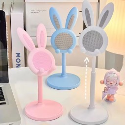 Adjustable Plastic Mobile Phone Stand for Student Home Lazy Desk Selfie Live Streaming with Bed Storage Function