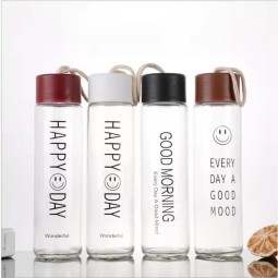 Creative Frosted Glass Sports Portable Tote Cup Mood Advertising Gift Cup Drinking