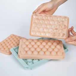 2024 New Quick Freeze Ice Cube Tray Household Refrigerator with Silicone Belt Cover for Homemade Spherical Diamond Ice Cubes