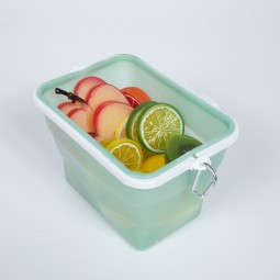 Wholesale New Rectangular Foldable Silicone Fresh-Keeping Box Sealed Food Bag Silicone Food Sorting Storage Bag