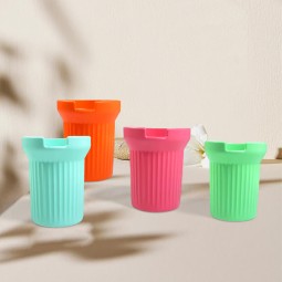 2024 Hot-Selling Half-Wrap Cup Sleeve Round Non-Slip Heat Insulation Silicone Ice Grip