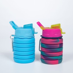 Creative Silicone Foldable Water Bottle Running Fitness Portable Water Bottle Outdoor Sports Water Cup Travel Cup Wholesale