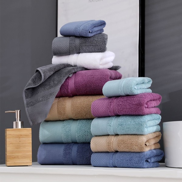 Quick-Dry Baby Blanket Bath Towel Solid Color Set