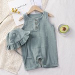 Baby Newborn Girl Summer Outfit Short Set Baby Sleeveless Romper Boys Girls Pajamas Romper
