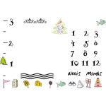 Ultra-Soft Anti-Pilling Wool Muslin Tree Custom Newborn Monthly Photography Baby Milestone Swaddle Blanket