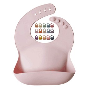 Easy Clean Bib Children Silicone Bib Waterproof Custom Pattern Baby Teething Bib Silicone Feeding Baby Bib