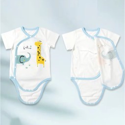 100% Pure Cotton Baby Pajamas Newborn Short Sleeve Romper Baby Clothes Breathable Set