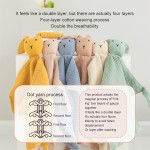 Custom Organic Cotton Children Quilt Blanket Sleep Kerchief Solid Soft Animal Gauze Swaddle Blanket