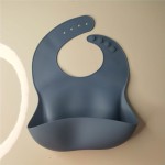 Silicone Baby Bib Factory Custom Adjustable Washable Custom Waterproof Silicone Baby Bib Children Feeding