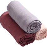 Muslin Plain Weave Bamboo Cotton Baby Muslin Gauze Swaddle Blanket Solid Color 2-Layer Newborn Toddler