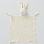 Cute Muslin Rabbit Baby Quilt Security Blanket Organic Cotton Rabbit Quilt Drool Bib