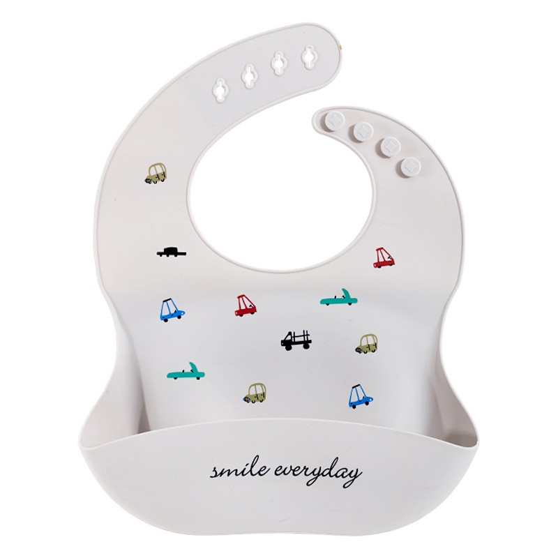 Wholesale Custom Food Grade BPA Free Adjustable Soft Waterproof Silicone Baby Bib