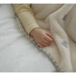 Winter Fluffy Blanket Embroidered Wool Animal Pattern Thick Blanket Newborn Soft Swaddle Blanket Children Baby