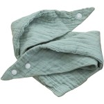 Solid Drool Muslin Tree Newborn 100% Cotton Baby Reusable Soft Triangle Button Anti-Dirty Drool Bib Bib With Button Saliva